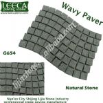 Black light grey granite wavy paver