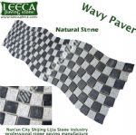 Plaza decor Chinese granite wavy paver