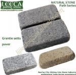 Granite setts tumbled block stepping tiles