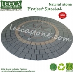 Black basalto natural finish stone paver 