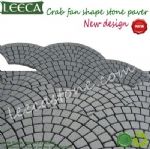 Interlock road paver fan shape stone