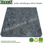 Green porphyry stone brick tiles