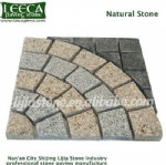 Grey stone cube granite driveway paver
