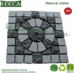 Grey stone cube granite driveway paver
