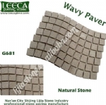 Grey stone cube granite driveway paver