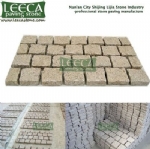 Green porfido cobbles mat porphyry carpet stone