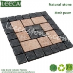 Green porphyry stone paving