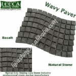 Red rose wavy paver porphyry cobbles