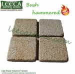 Bush hammered grey granite stone brick