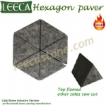 Hexagon mosaic paver triangle cubes