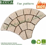 Fan stone carpet sunset yellow granite cobbles