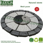 Green porphyry fan stone mesh paver