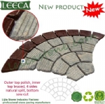 Braced finish peacock tail stone fan paver