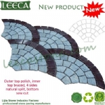 Lashing strip paver stone fan decor