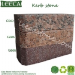 Grey granite kerb stone chamfer edges