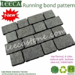 Running bond paver mesh back driveway