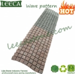 Wavy pattern porphyry mesh stone