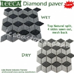 Diamond shape paving stone pattern paver
