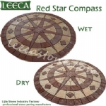 Stone garden star compass pattern