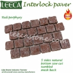 Irregular cobbles mesh paver interlock stone Dubai