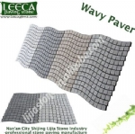 Volcanic stones for garden wavy stone mat