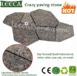 Natural brown stone exterior crazy paver