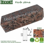 Red porphyry curb stone edgings for garden