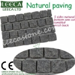 Interlock natural stone black granite paver