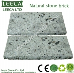 Natural beautiful green porphyry stone brick