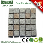 Mix color flamed square pattern paving stone 