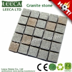 Mix color flamed square pattern paving stone 