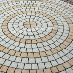 ODM round pattern mesh back paving stone 