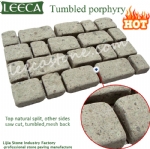 Colorful rose porphyry landscaping paving stone 