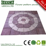 Flower pattern paving stone 