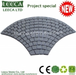 Fan-shaped mesh granite stone paving