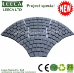 Fan-shaped mesh granite stone paving