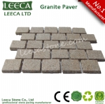 Running bond pattern cobble, driveway cobblestone, granite paver