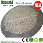 Oval pattern plaza granite paving stone