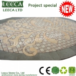 Oval pattern plaza granite paving stone