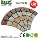 Fan granite paving stone mat