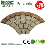 Fan granite paving stone mat