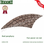 Fan red porfido cobblestone Chinese porphyry paving stones