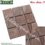 Red porphyry paving stones flagestone