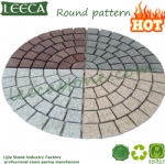 Red porphyry paving stones flagestone