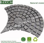 Granite porphyry paving stones fan pattern cobblestone
