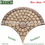 Granite porphyry paving stones fan pattern cobblestone