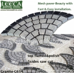 Driveway paver stones, granite fan shaped paving stone Dubai