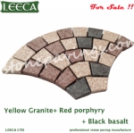 Driveway paver stones, granite fan shaped paving stone Dubai