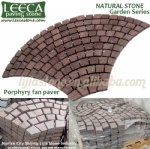 Fan pattern driveway stone mat driveway paving stone