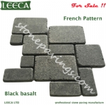 Polished flamed paver stones for garden walkways